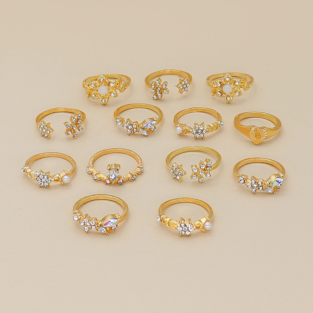 Sparkle Crystal Ring Set