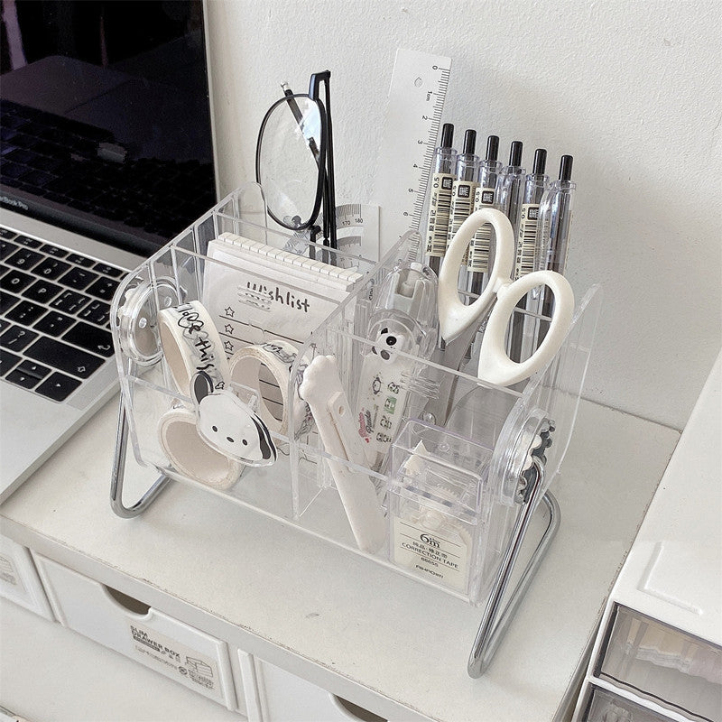 Transparent Pen Holder Storage Box