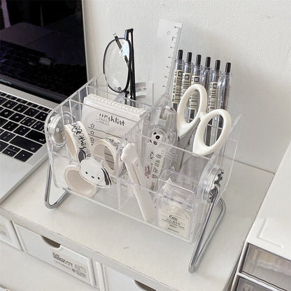 Transparent Pen Holder Storage Box