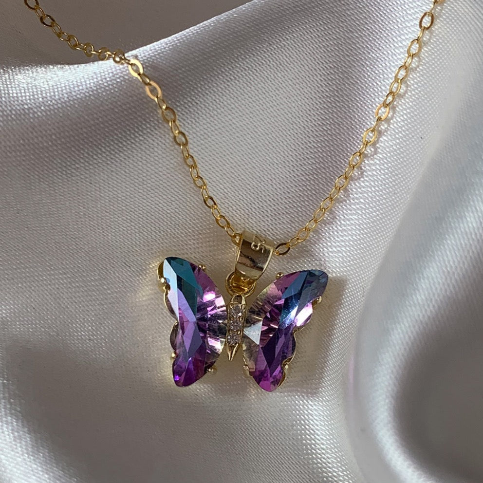 Gradient Butterfly Necklace