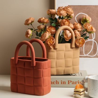 Handbag Ceramic Flower Pot