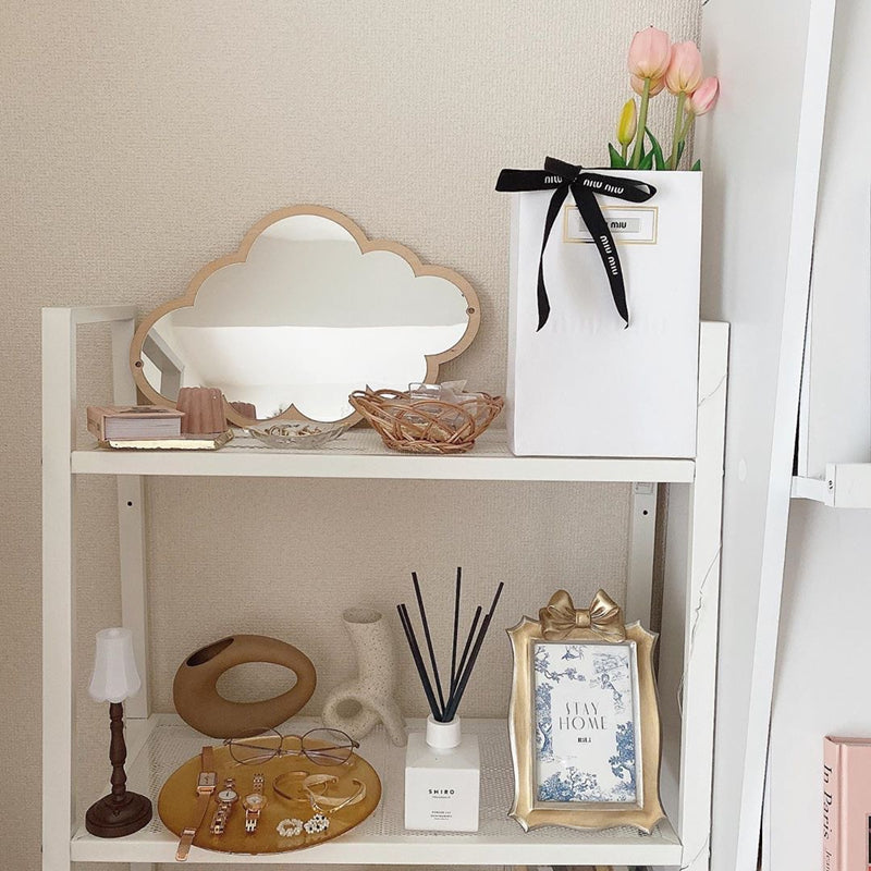 Cloud Wooden Mirror