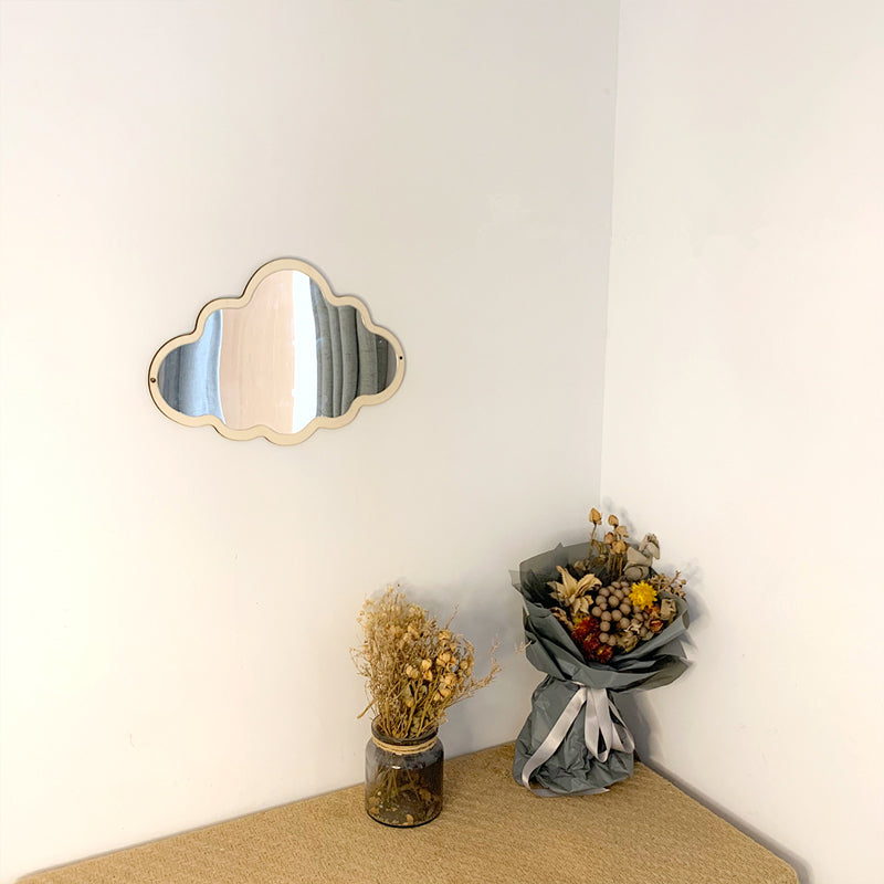 Cloud Wooden Mirror