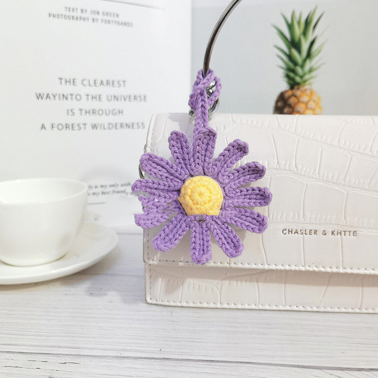 Handmade Crochet Flower Bag Charm