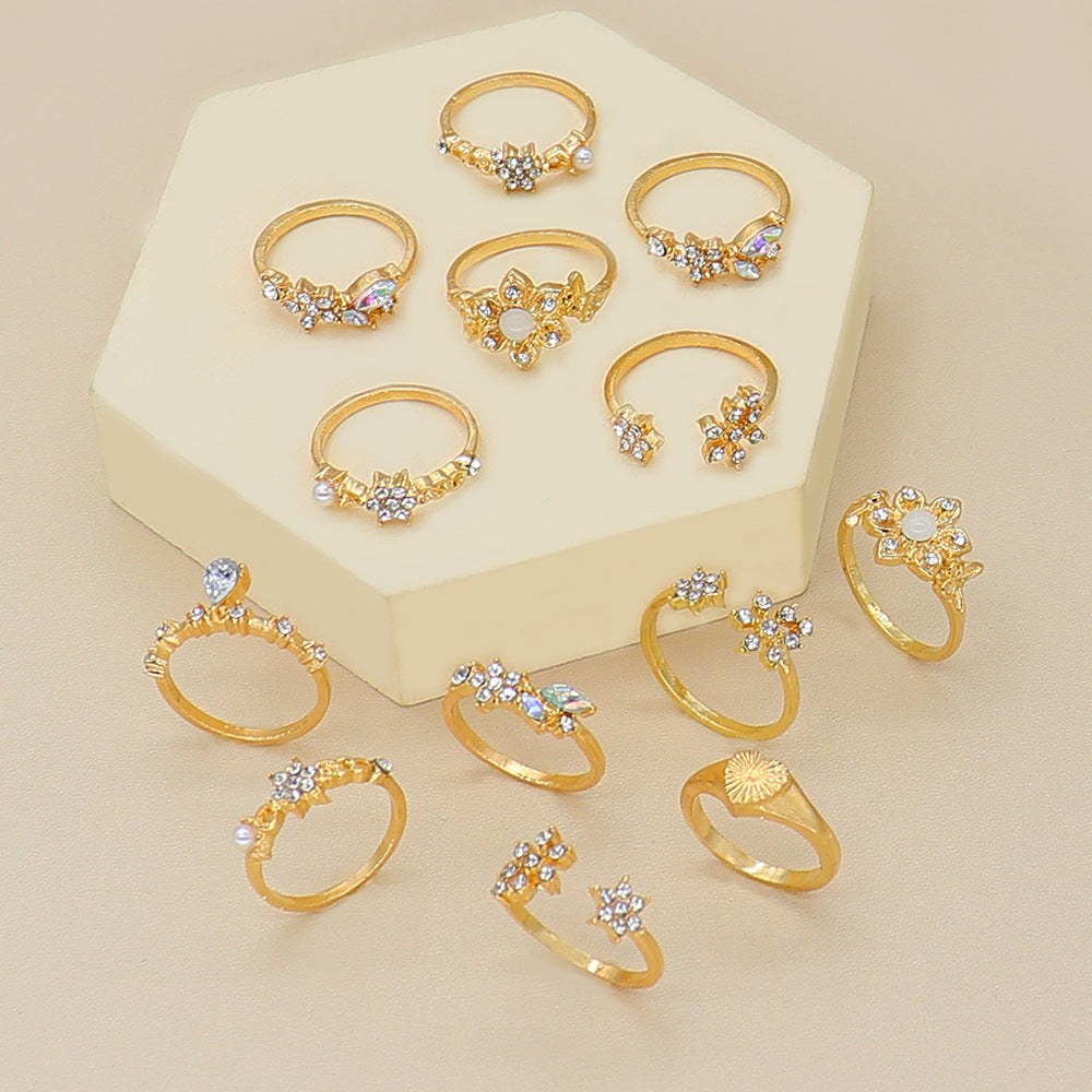 Sparkle Crystal Ring Set