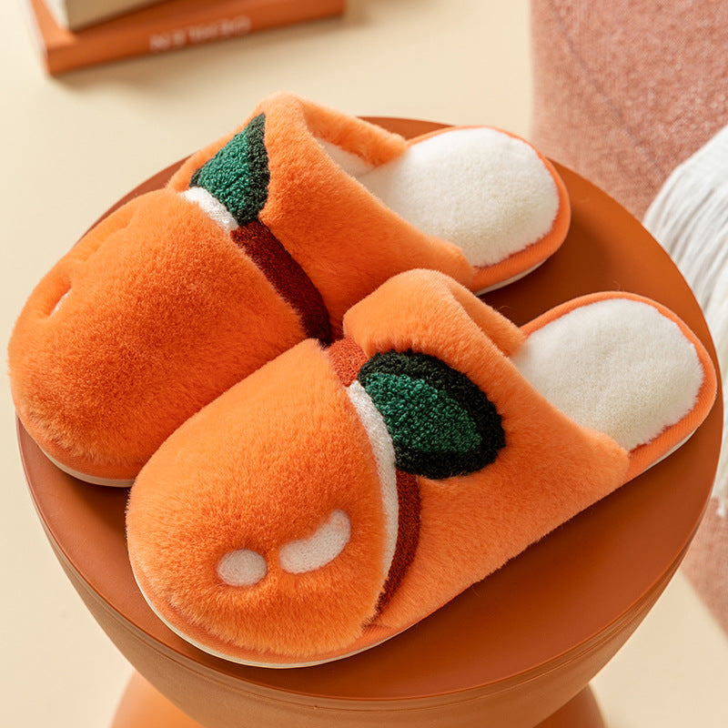 Couple Fruit Plush Slippers