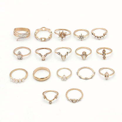 17Pcs Diamond Ring Set