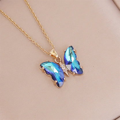 Gradient Butterfly Necklace