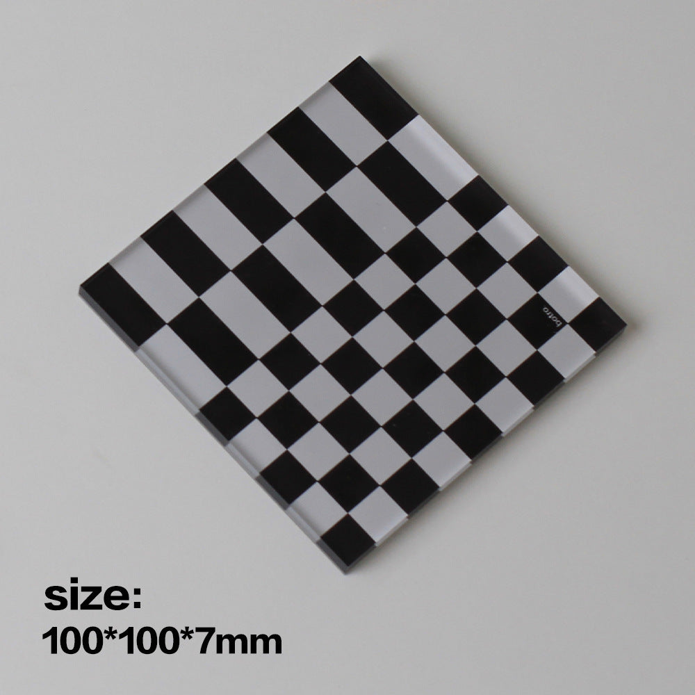 Checkered Acrylic Coaster