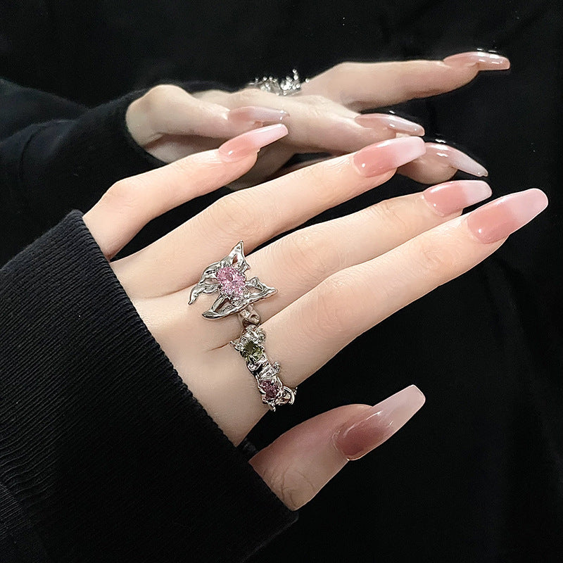 Pink Butterfly Ring