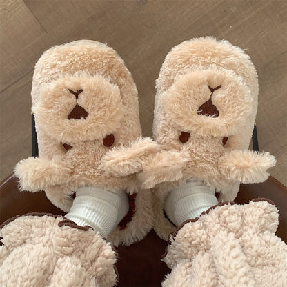 Plush Dog Ears Slippers