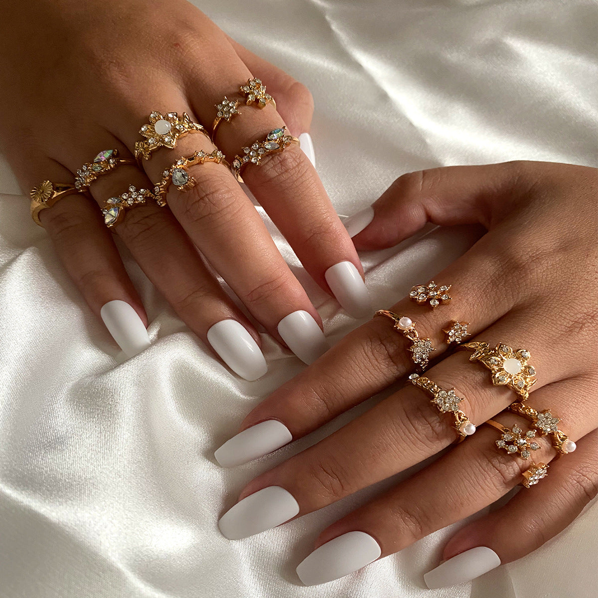 Sparkle Crystal Ring Set