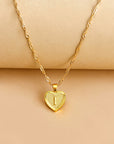 Vintage Initial Heart Necklace