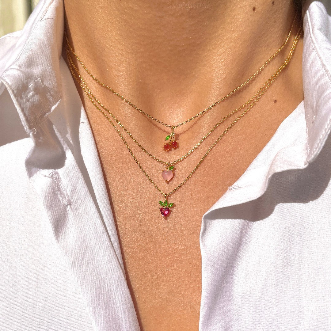 Tropical Fruit Pendant Necklace