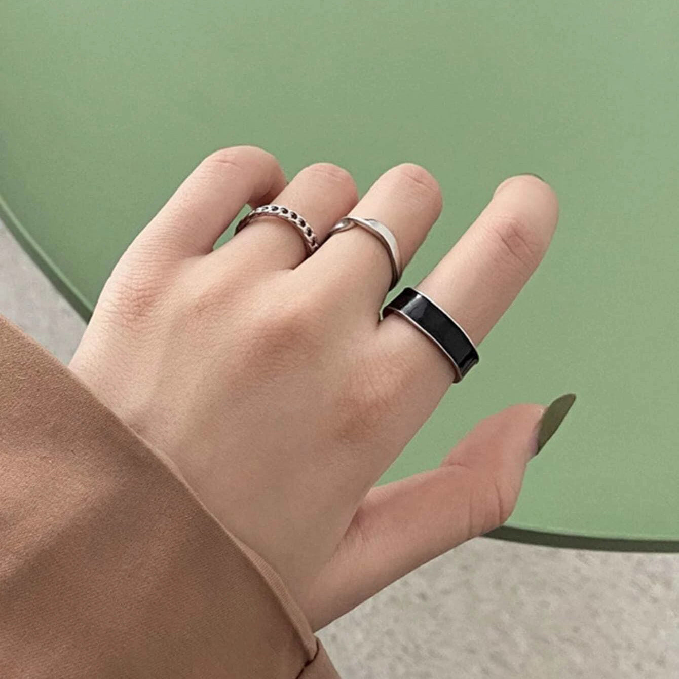 3Pcs Minimal Ring Set