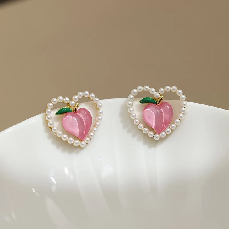 Peach Pearl Earrings