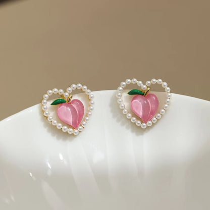 Peach Pearl Earrings