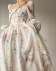 French Floral Midi Dress
