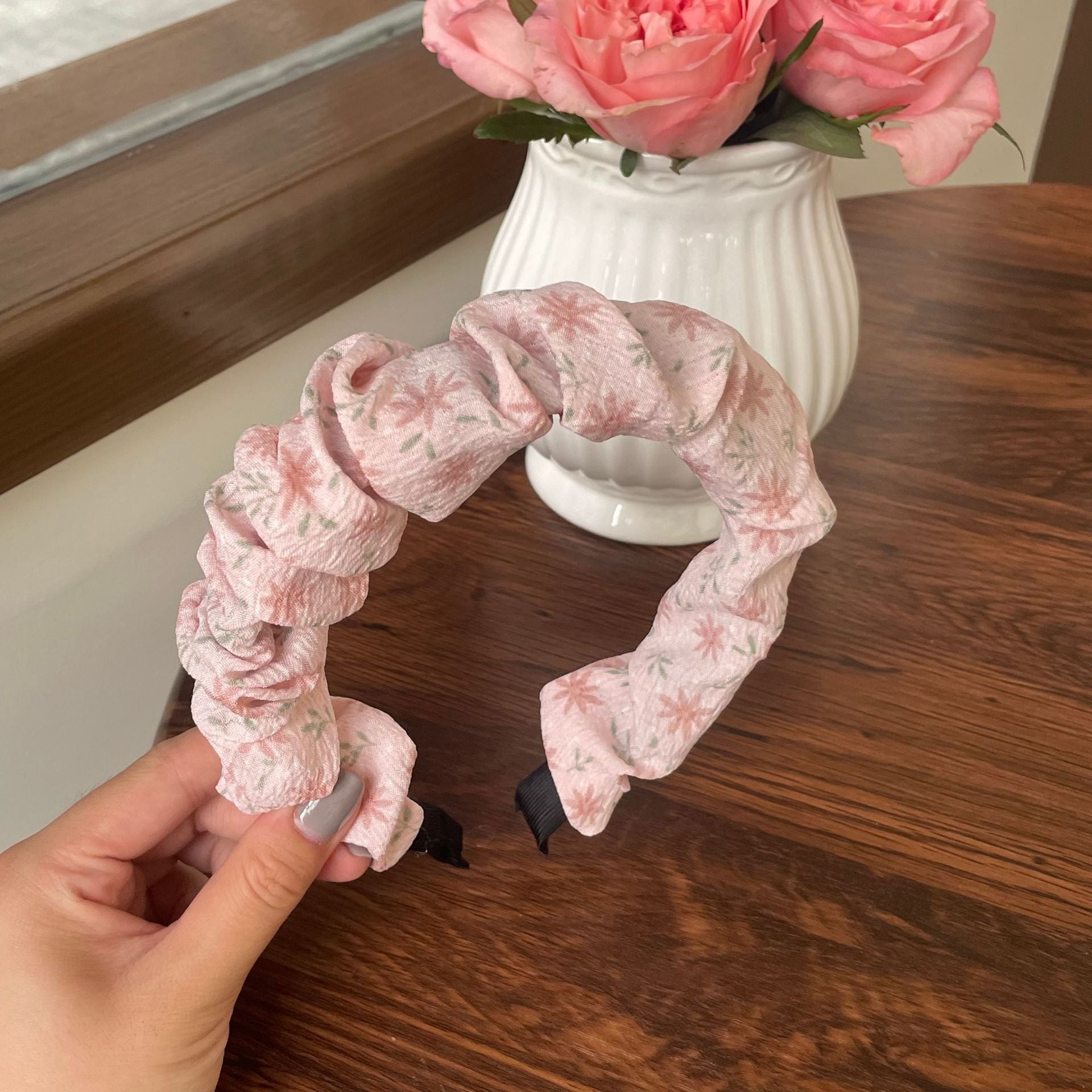 Pleated Flower Hair Band