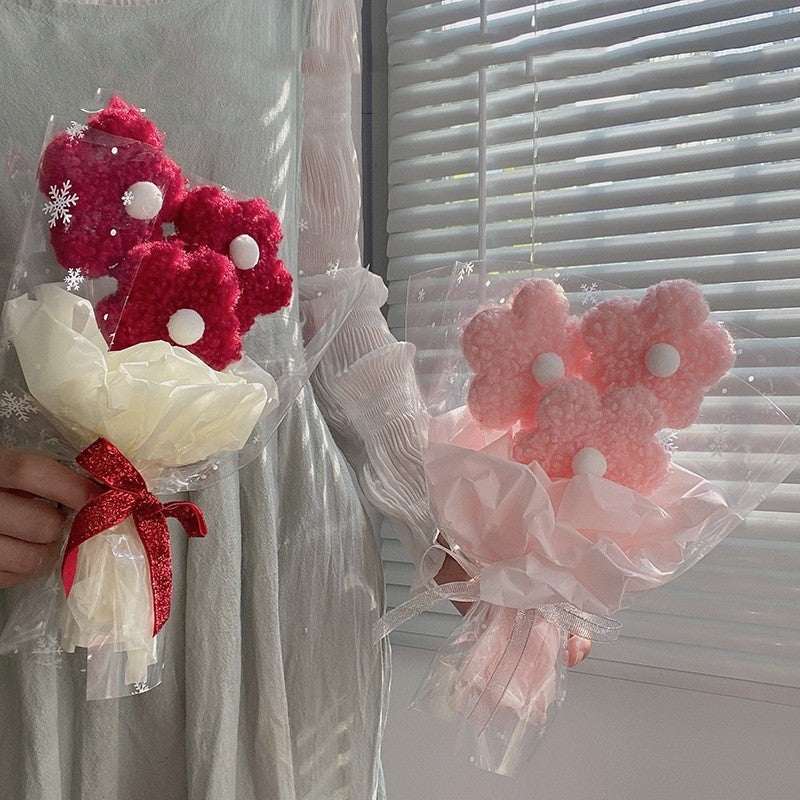 Plush Crochet Roses Bouquet