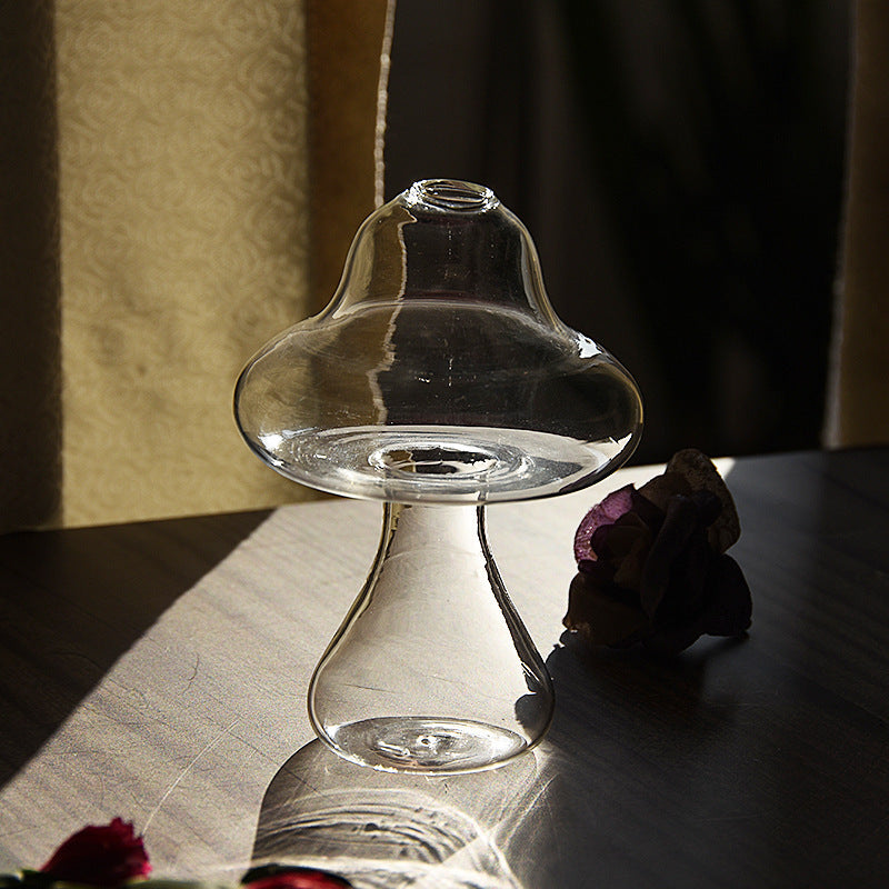 Mushroom Shaped Glass Vase