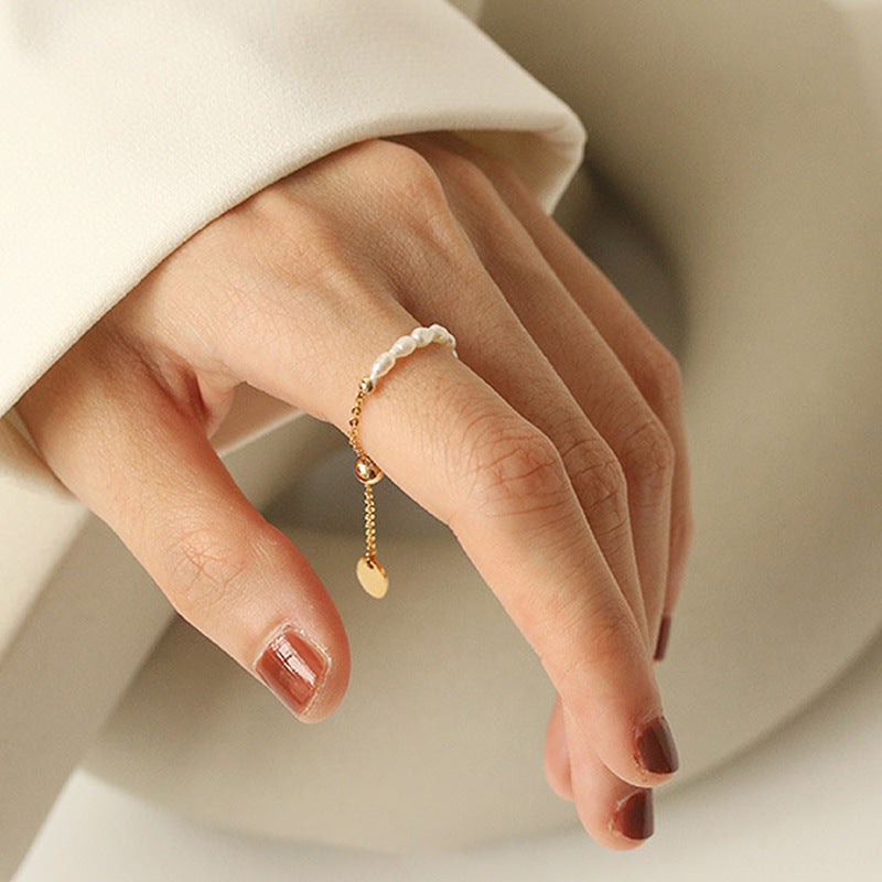 Pearl Chain Ring