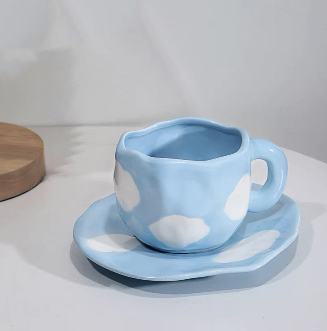 Ceramic Flower Cup And Saucer Set