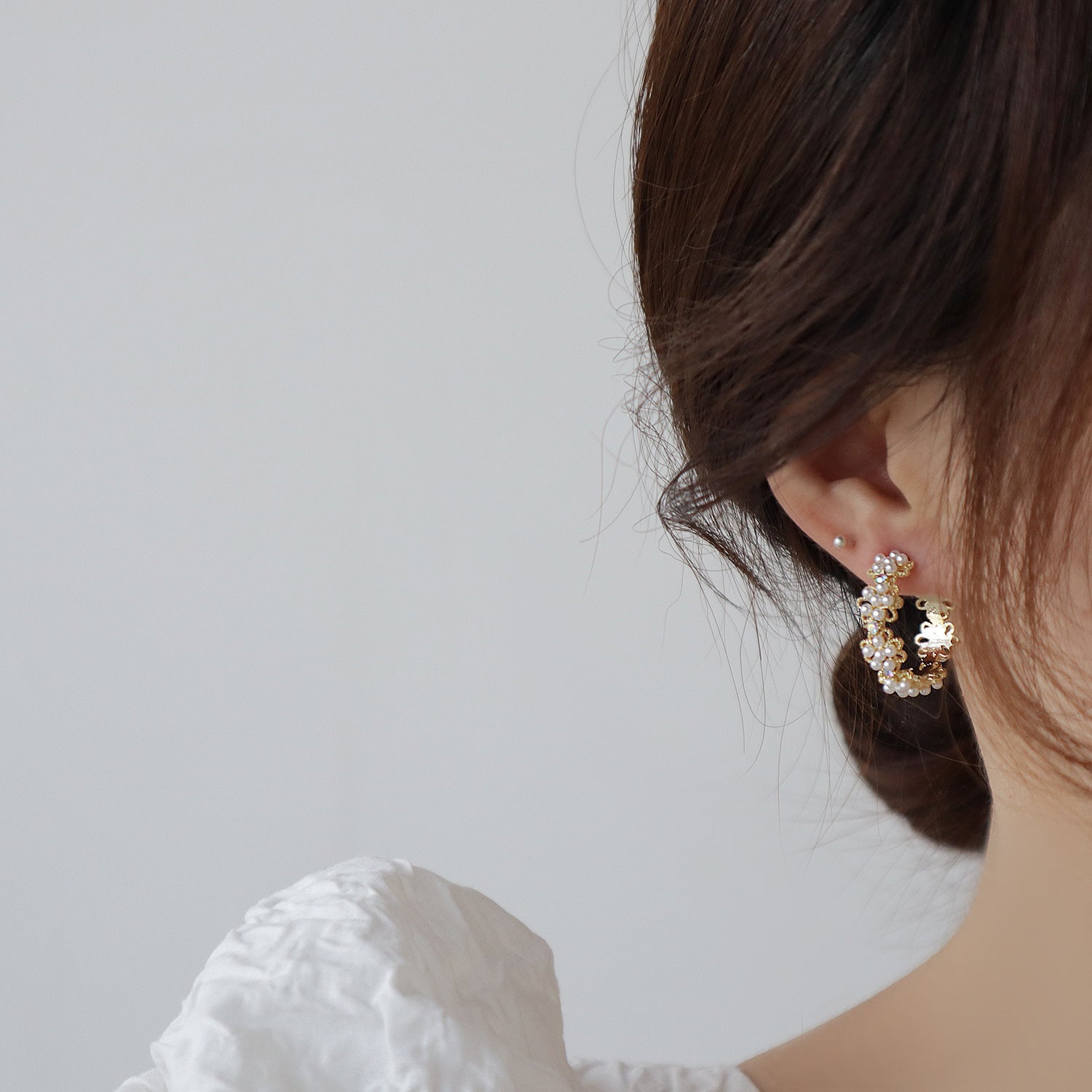 Lace Pearl Earrings