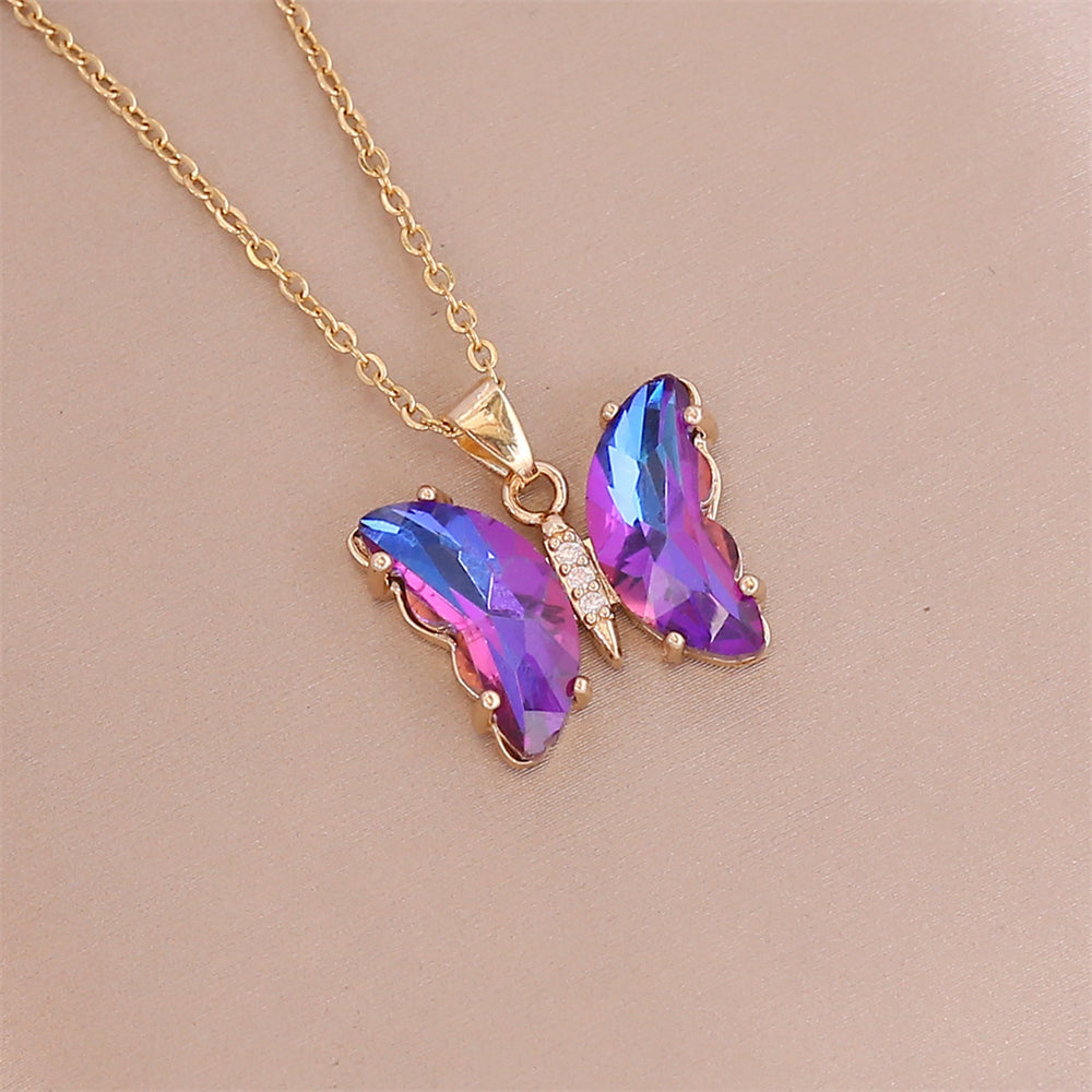 Gradient Butterfly Necklace