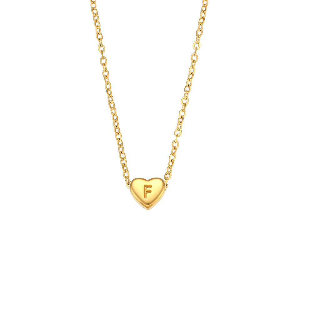 Heart-Shaped Initial Necklace