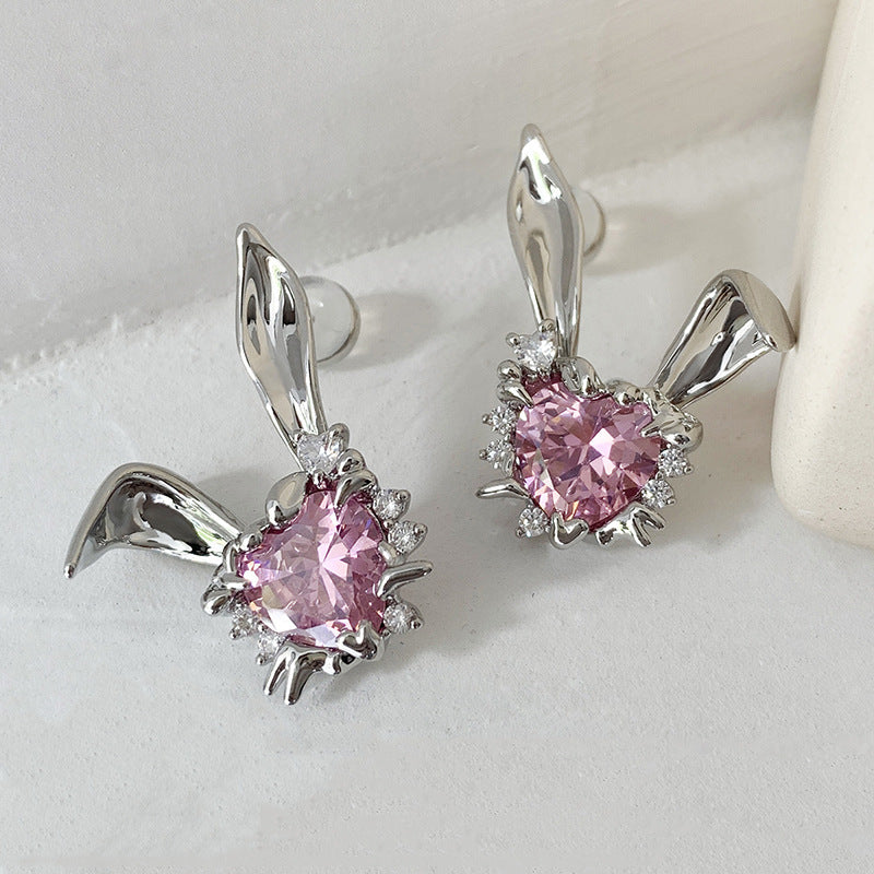 Bunny Ears Heart Earrings