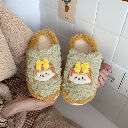 Bow Plush Slippers