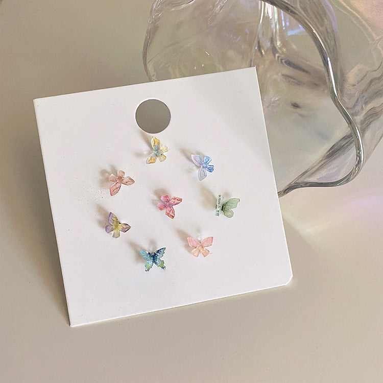 Colorful Butterfly Earrings Set