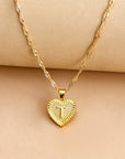 Vintage Initial Heart Necklace