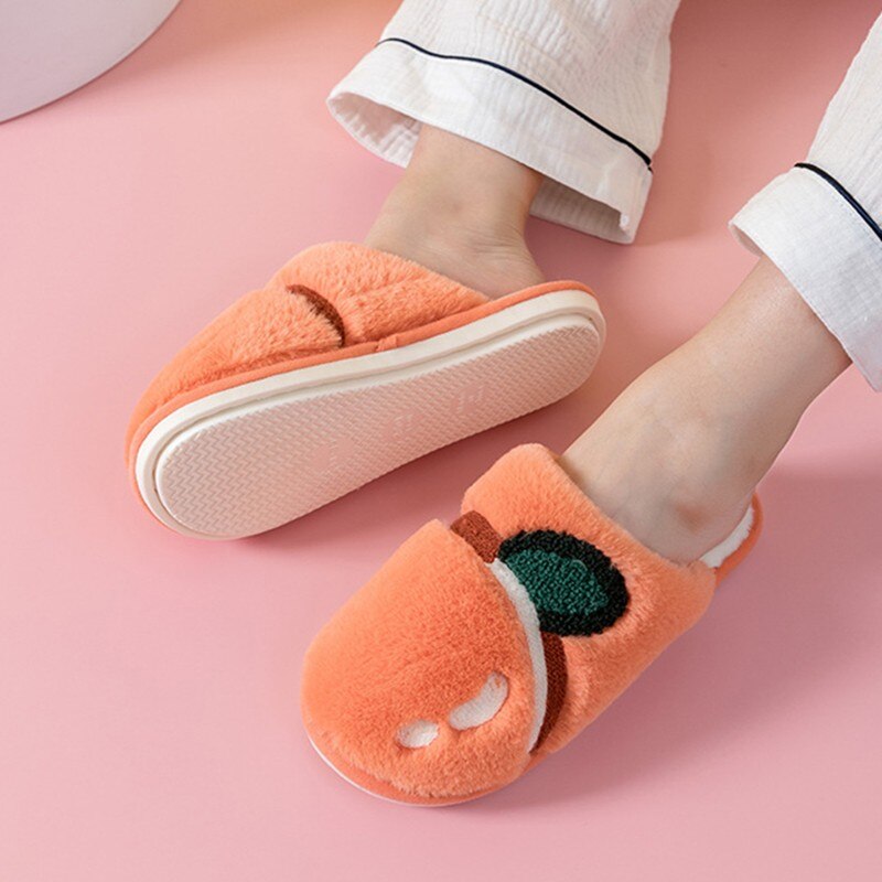 Couple Fruit Plush Slippers