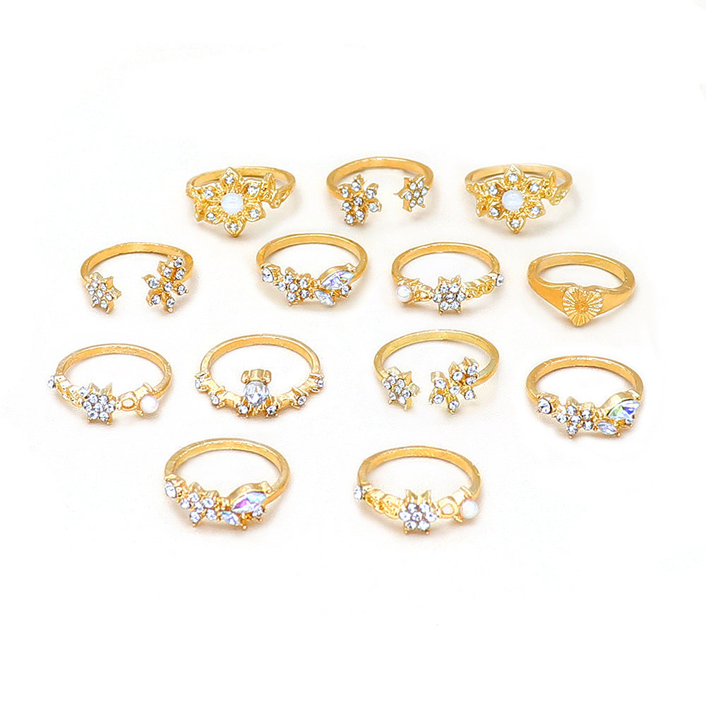 Sparkle Crystal Ring Set