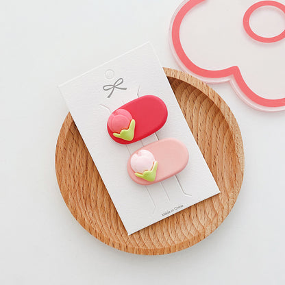 Pink Sakura Peach Hair Clip