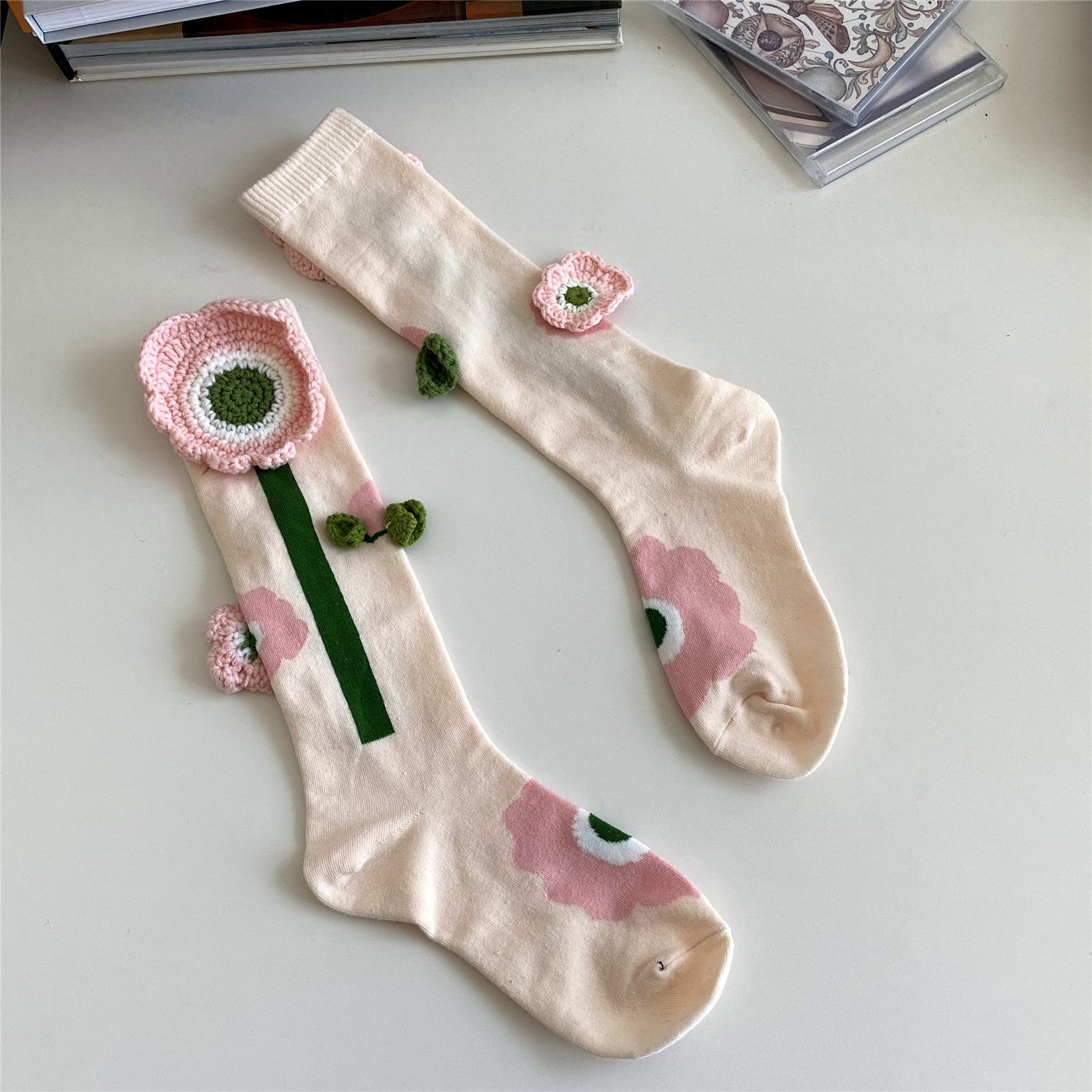 Tulip Crochet Socks