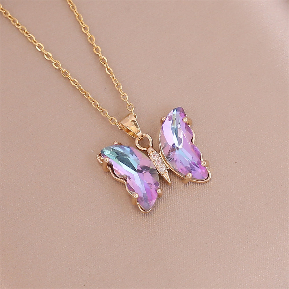 Gradient Butterfly Necklace