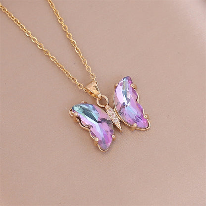 Gradient Butterfly Necklace