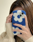 Plush Blue Flower Phone Case