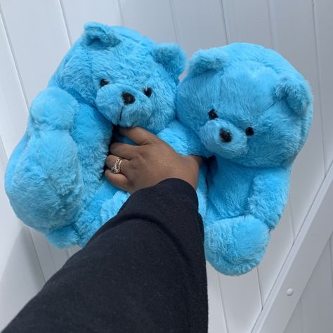 Teddy Bear Fur Slippers