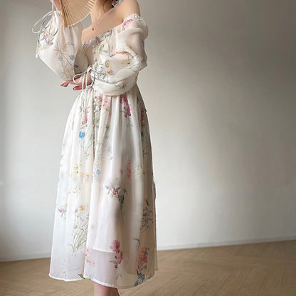 French Floral Midi Dress