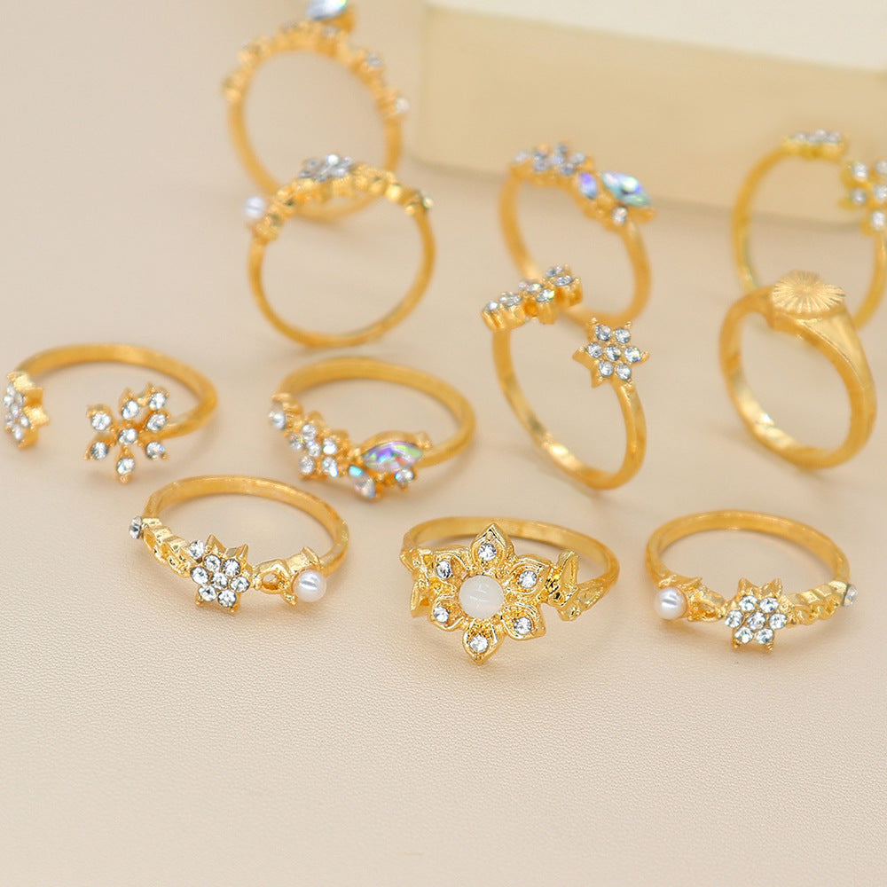 Sparkle Crystal Ring Set