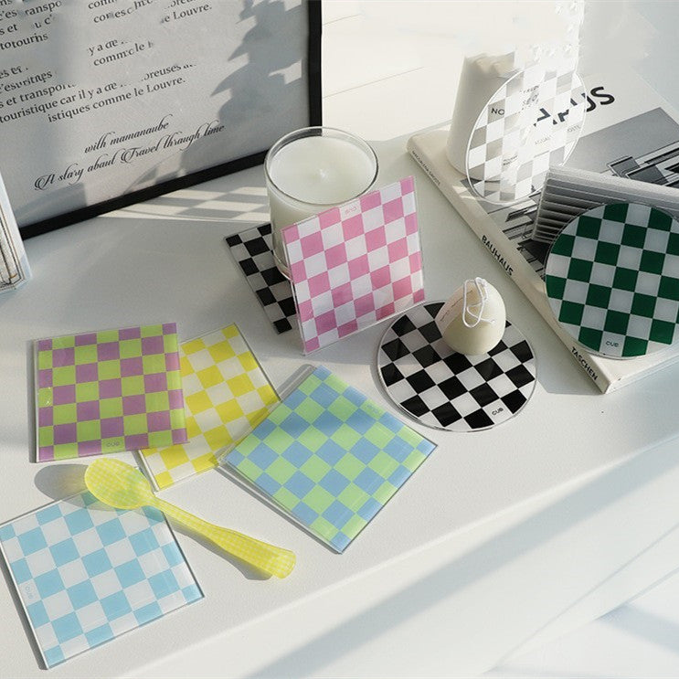 Checkered Acrylic Coaster