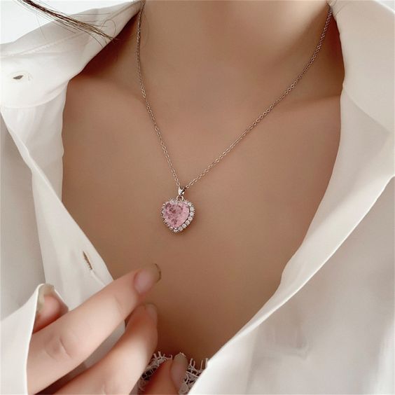 Pink Heart Necklace