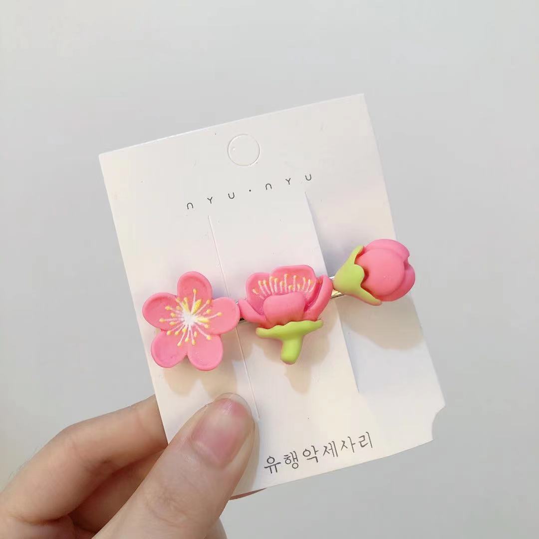 Pink Sakura Peach Hair Clip