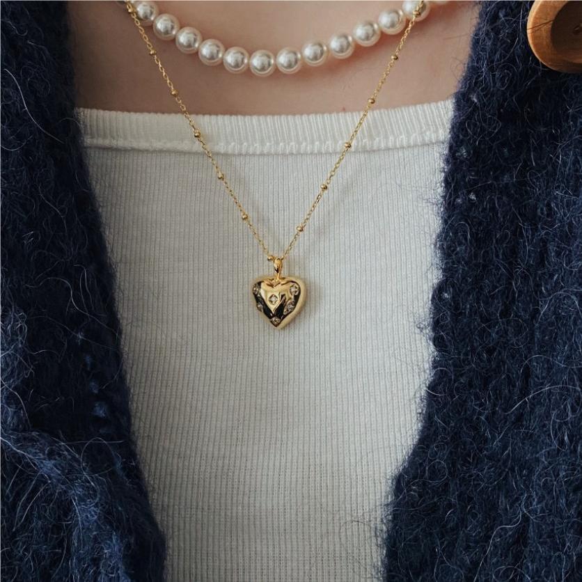 Dainty Heart Star Necklace