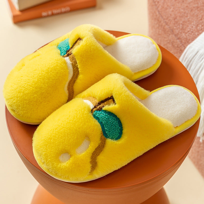 Couple Fruit Plush Slippers