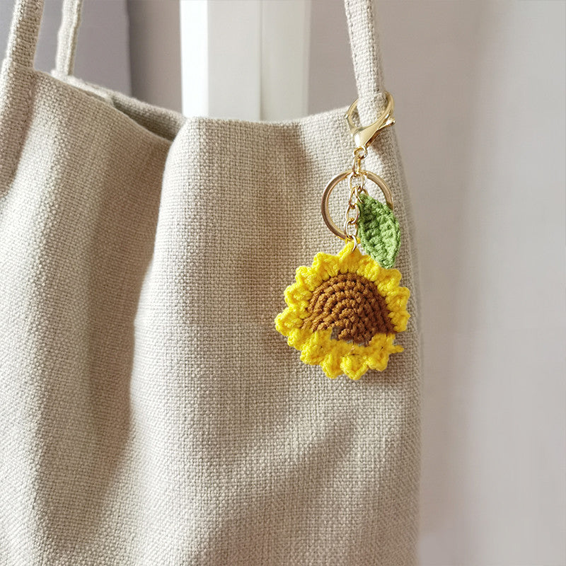 Handmade Crochet Flower Bag Charm